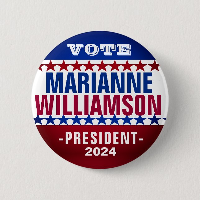 Kampagne Button von Marianne Williamson 2024 (Vorderseite)