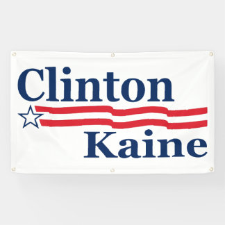 Kampagne Clintons Kaine Banner