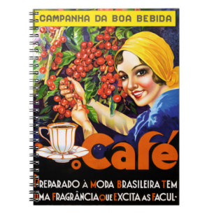 Kampagne Da Boa Bebida Coffee Vintage Werbeplakat Notizblock