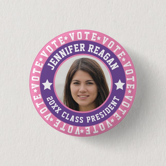 Kampagne der rosa und Lila Studentenorgane Button (Vorderseite)