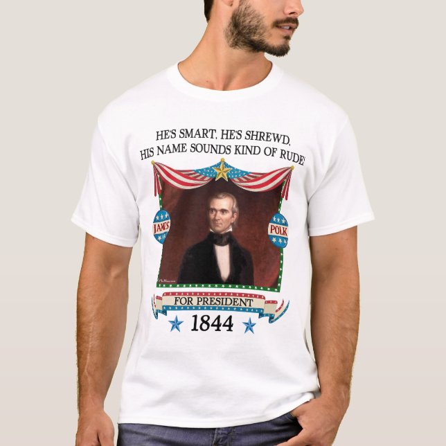Kampagne James K. Polk 1844 (das helle Shirt der (Vorderseite)