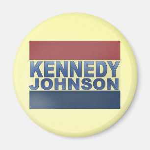 Kampagne Kennedys Johnson Magnet
