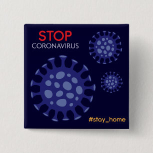 Kampagne zur Verbreitung von Coronavirus-Infektion Button