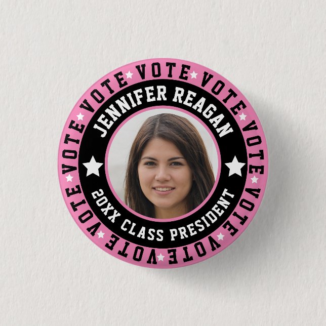 Kampagnen der rosa und schwarzen Studentinnen Button (Vorderseite)