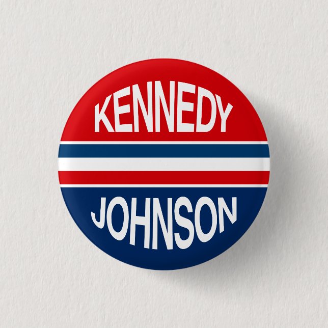 Kampagnen-Knopf Kennedys Johnson 1960 Button (Vorderseite)