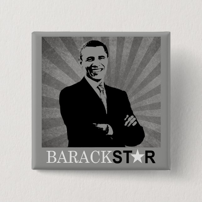 Kampagnen-Knopf Obama 2012 - Barack Stern Button (Vorderseite)