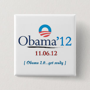 Kampagnen-Knopf Obama 2012 Button