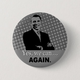 Kampagnen-Knopf Obama 2012 - ja können wir, wiede Button