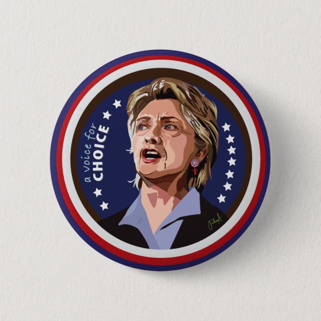 Kampagnenknopf Hillary Clinton Button (Vorderseite)