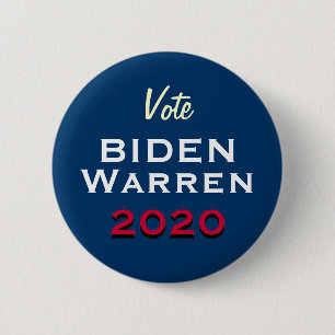 Kampagnenschaltfläche "Vote BIDEN WARREN 2020" Button