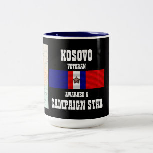 KAMPAGNER STAR KOSOVO VETERAN ZWEIFARBIGE TASSE