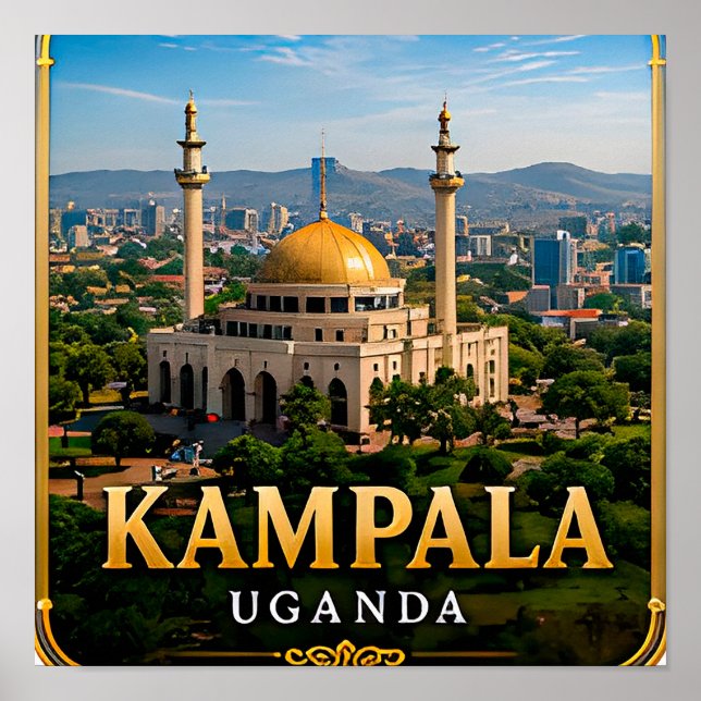Kampala Seven Hills und Uganda National Mosque Poster (Vorne)