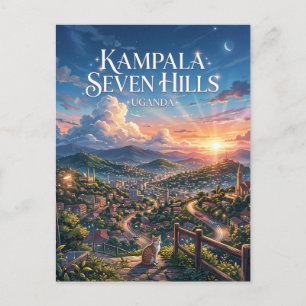 Kampala Sieben Hügel Uganda Postkarte