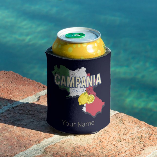 Kampanien Italien Retro Region Karte Vintag Souven Dosenkühler (In Situ Pool)