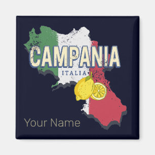 Kampanien Italien Retro Region Karte Vintag Souven Magnet