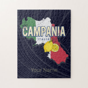 Kampanien Italien Retro Region Karte Vintag Souven Puzzle