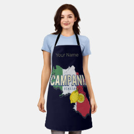 Kampanien Italien Retro Region Karte Vintag Souven Schürze