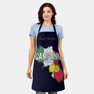 Kampanien Italien Retro Region Karte Vintag Souven Schürze