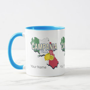 Kampanien Italien Retro Region Karte Vintag Souven Tasse