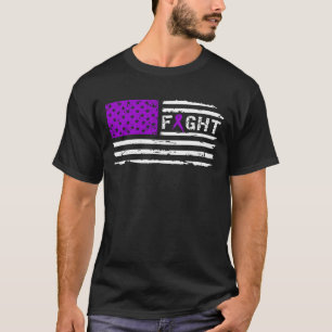 Kampf-Alzheimer amerikanische Flagge Vintag T-Shirt