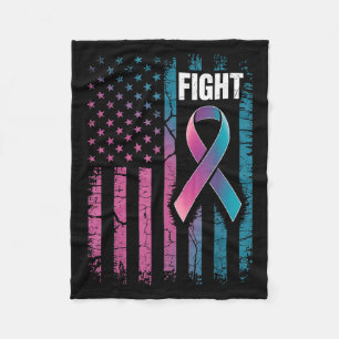 Kampf Amerikanischer Flagge - Bewusstsein für Suiz Fleecedecke