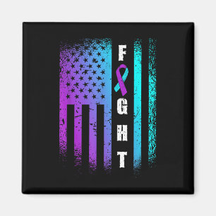 Kampf Amerikanischer Flagge - Bewusstsein für Suiz Magnet