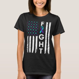 Kampf amerikanisches Flaggenband Präventionsbewuss T-Shirt