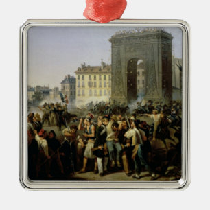 Kampf beim Porte Heilig-Denis, am 28. Juli 1830 Ornament Aus Metall