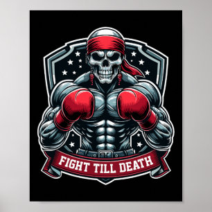Kampf bis zum Tod Skelett Boxer Hardcore Boxen Fi Poster