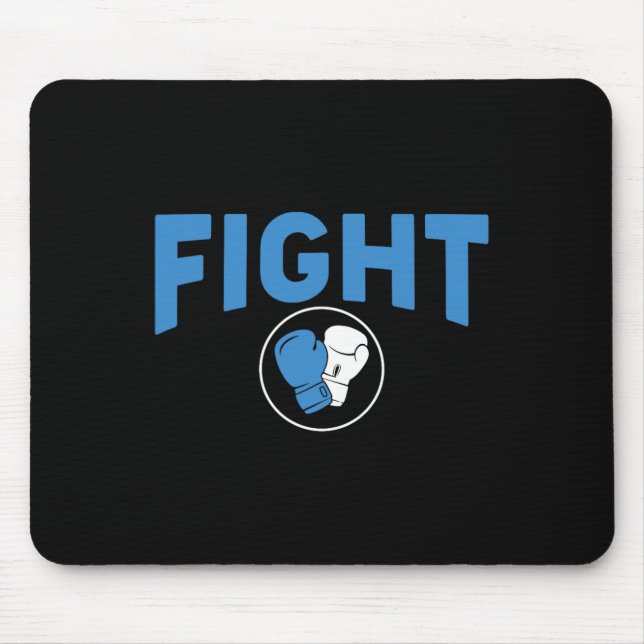 Kampf Boxhandschuhe Diabetes Bewusstsein Mousepad (Vorne)