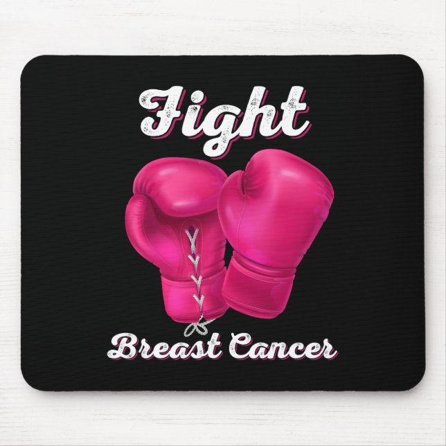 Kampf Brustkrebs Boxing Gloves Brustkrebs Aw Mousepad (Vorne)