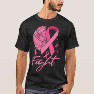 Kampf Brustkrebs Volleyball Pink Ribbon T-Shirt