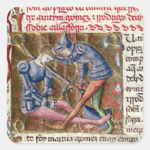 Kampf Chroniken Gómez Martin El Cid 'von Quadratischer Aufkleber