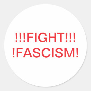 KAMPF DEM FASCISMUS!! Hankamer Artjunkhaus RETTE D Runder Aufkleber