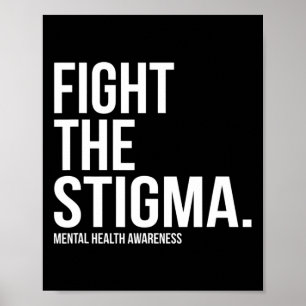 Kampf dem Stigma Psychische Gesundheit Bewusstsein Poster