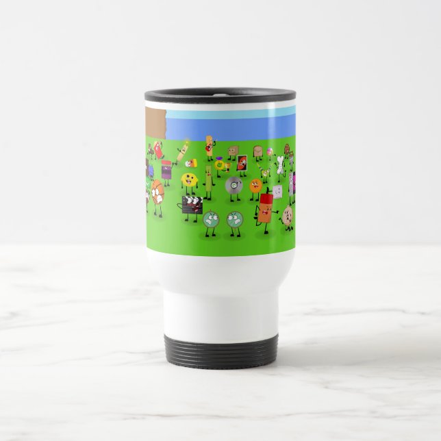 Kampf der Gegenstand-Fahnen-Tasse Reisebecher (Mittel)