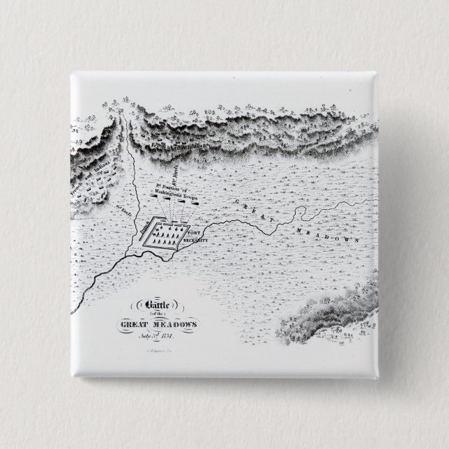 Kampf der großen Wiesen, am 3. Juli 1754 Button (Vorderseite)