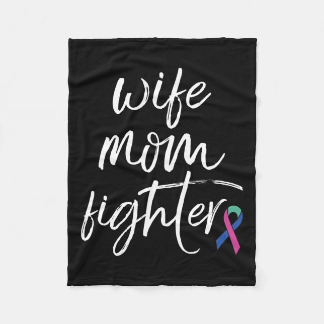 Kampf der Krebsbewusstsein und Ehefrau Mama Fleecedecke (Vorderseite)