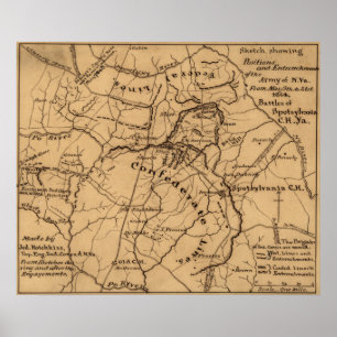 Kampf der Wildnis - ziviler Krieg panoramisch Poster