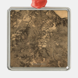 Kampf der Wildnis - ziviler Krieg panoramisch Silbernes Ornament