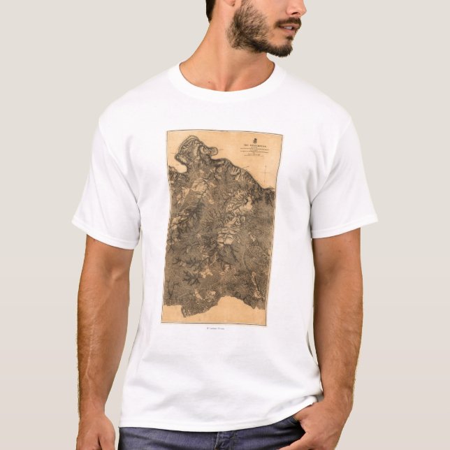 Kampf der Wildnis - ziviler Krieg panoramisch T-Shirt (Vorderseite)
