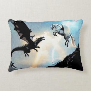 Kampf des Drachen und Pegasus Dekokissen