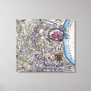 Kampf des Forts Donelson - ziviler Krieg Leinwanddruck