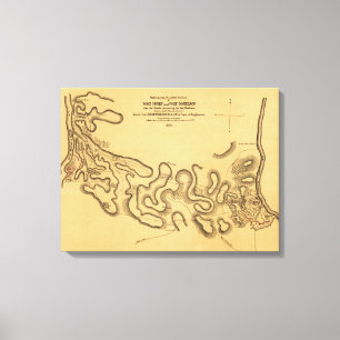 Kampf des Forts Henry - ziviler Leinwanddruck