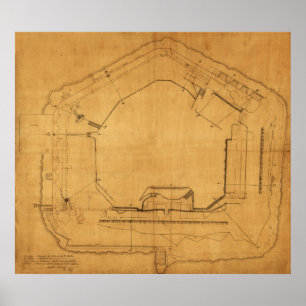 Kampf des Forts Sumter - ziviler Krieg Poster