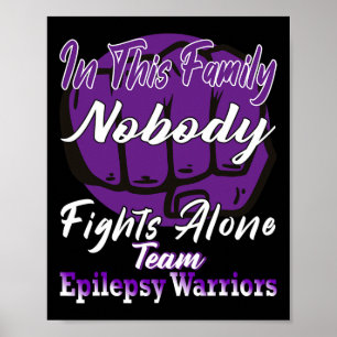 Kampf Epilepsie Krieger Lila Ribbon Epilepsie Su Poster