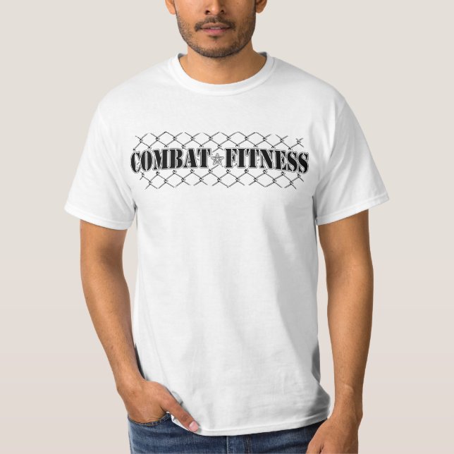 Kampf-Fitness-Schwarzes T-Shirt (Vorderseite)