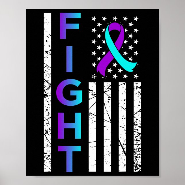 Kampf Flag Flats Fappy Suicide Awareness Support G Poster (Vorne)
