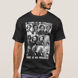 Kampf & Fortschritt Leben Frederick Douglass Bla T-Shirt