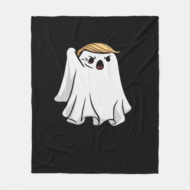 Kampf Funny Halloween Trumpkin Fleecedecke (Vorderseite)